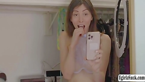 Braziliann appointment begins and brunette hair a hard cock
