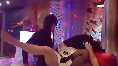 Sexy chick masturbation with a dildo