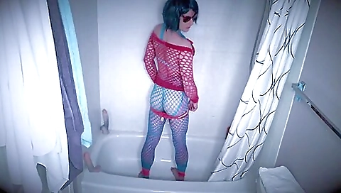 Sexy brunette hair with a hard cock